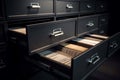 File cabinet drawer. Generate Ai