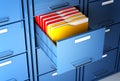 File cabinet and folder