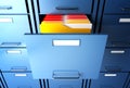 File cabinet and folder Royalty Free Stock Photo