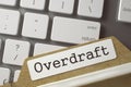 File Card with Overdraft. 3D. Royalty Free Stock Photo