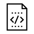 File coding vector line icon Royalty Free Stock Photo