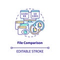 File comparison concept icon