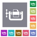 File compression solid square flat icons Royalty Free Stock Photo