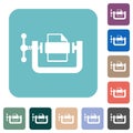 File compression solid rounded square flat icons
