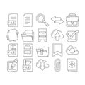 File Computer Digital Document Icons Set Vector Royalty Free Stock Photo