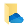 File computer folder with cloud icon Cloud storage Royalty Free Stock Photo