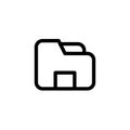 File computer folder icon design. simple clean line art professional business management concept vector illustration design Royalty Free Stock Photo