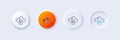 File data storage line icon. Cloud computing sign. Line icons. Vector