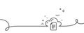 File data storage line icon. Cloud computing sign. Continuous line with curl. Vector Royalty Free Stock Photo