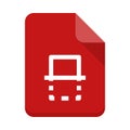 File delete color VECTOR icon Royalty Free Stock Photo