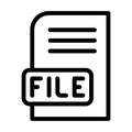 file digital document line icon vector illustration Royalty Free Stock Photo