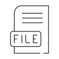file digital document line icon vector illustration Royalty Free Stock Photo