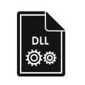 File DLL icon, simple style Royalty Free Stock Photo