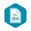 File DLL icon, simple style Royalty Free Stock Photo