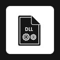 File DLL icon, simple style Royalty Free Stock Photo