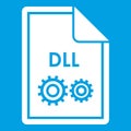File DLL icon white Royalty Free Stock Photo