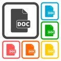File Doc icons set Royalty Free Stock Photo