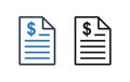 bank statement financial document icon