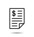 bank statement financial document icon