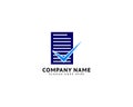 File document check logo design concept template vector Royalty Free Stock Photo