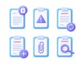 File document concept - realistic icon set.