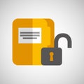 File document folder archive safety padlock Royalty Free Stock Photo