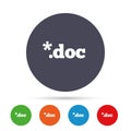 File document icon. Download doc button. Royalty Free Stock Photo