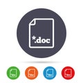 File document icon. Download doc button. Royalty Free Stock Photo