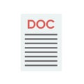File document icon. Download doc button. Doc file. Royalty Free Stock Photo