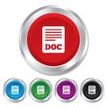 File document icon. Download doc button. Royalty Free Stock Photo