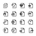 File document icon set 2, vector eps10. Royalty Free Stock Photo