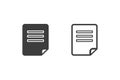 File document icons flat design or File document icons. 2 style of file document icons Royalty Free Stock Photo