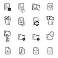 File document operation icons set vector illustration Royalty Free Stock Photo