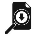 File download icon simple vector. Backup data Royalty Free Stock Photo