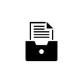 File Drawer, Archive Document Flat Vector Icon