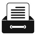 File drawer icon simple vector. Backup data Royalty Free Stock Photo