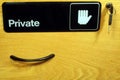File Drawer with Private Sign, Keys, & Handle Royalty Free Stock Photo