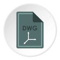 File DWG icon circle Royalty Free Stock Photo