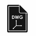 File DWG icon, simple style Royalty Free Stock Photo