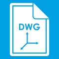 File DWG icon white Royalty Free Stock Photo