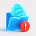 File Error: Important Document Alert Notification Royalty Free Stock Photo