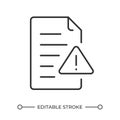 File error linear icon Royalty Free Stock Photo