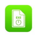 File EXE icon digital green