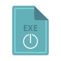 File EXE icon, flat style