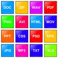 File extension icon series