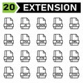 File extension icon set include dwt, js, json, dcr, stc, awm, cha, gne, rjs, dml, aro, jss, p7b, stml, chm, url, dap, w4p, wsdl,