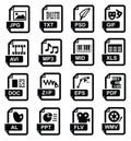 File extension icons Royalty Free Stock Photo