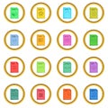 File extension icons circle Royalty Free Stock Photo
