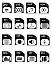 File Extension Icons Royalty Free Stock Photo