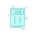 file files css icon vector design Royalty Free Stock Photo